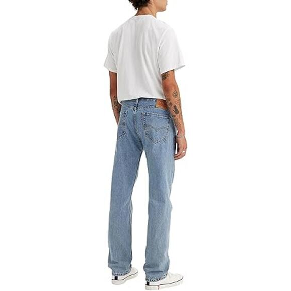 LEVI'S Men's 505 Regular Fit Jeans Size 32X32 In Light Stonewash - Picture 3 of 16